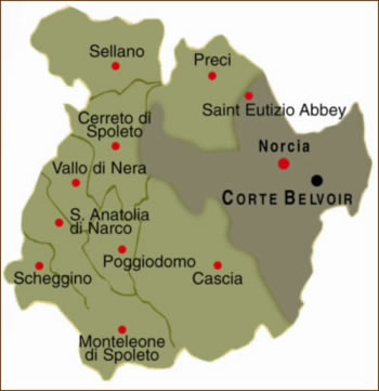 norcia - valnerina - strada di norcia